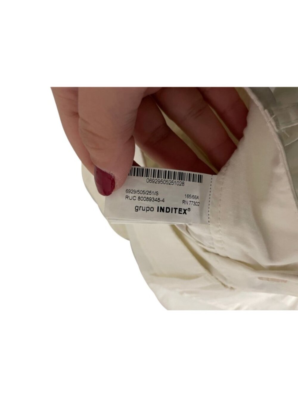 Zara Womens Trousers Pants wide S Oyster White High-Waisted Pleated 6929/505 NWT - Picture 10 of 13